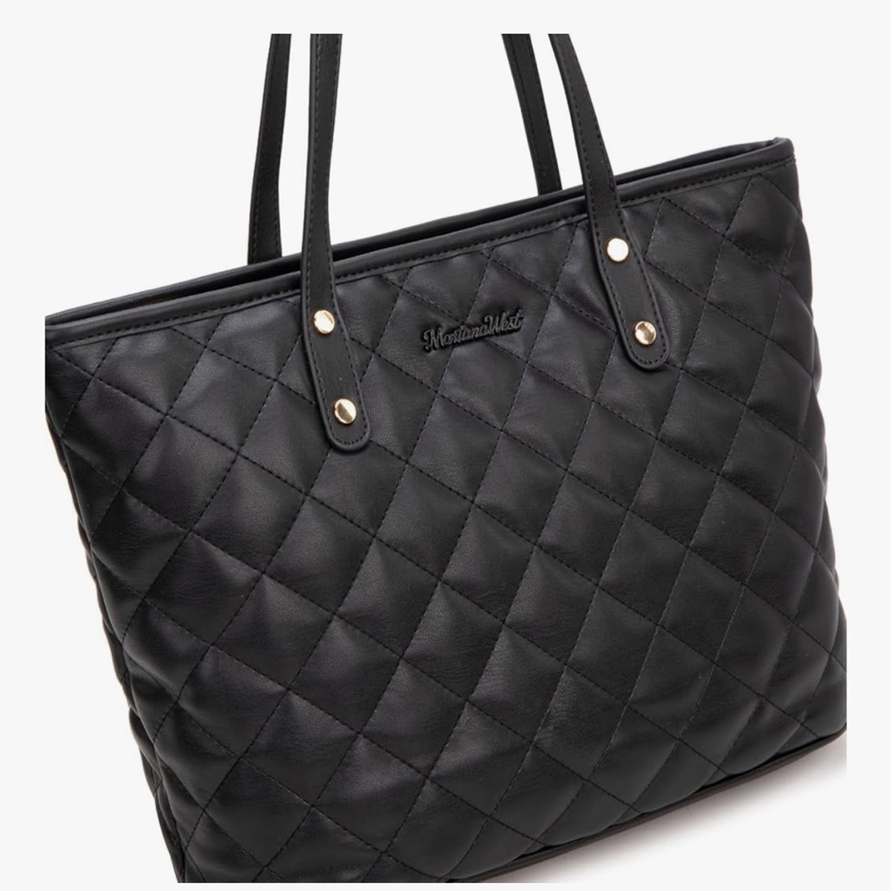 🆕 Montana West Quilted Tote Bag for Women Large Shoulder Bag - Picture 3 of 8